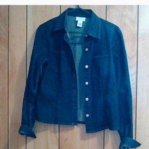 Ann Taylor Loft Denim Shirt/Jacket Long Sleeve Button Up Jean With Pockets